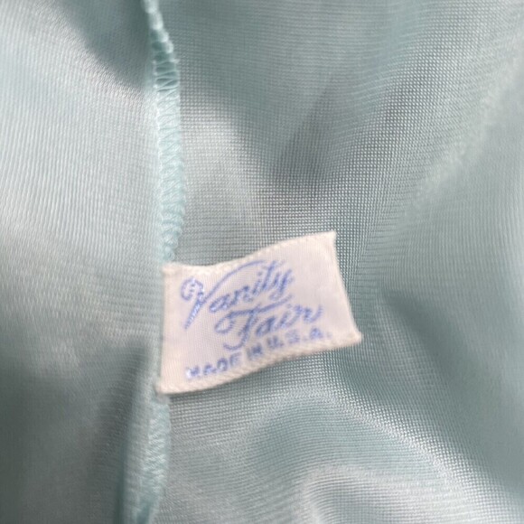 Vintage Vanity Fair Women's Robe Dressing Gown M Blue Chiffon Lace Nylon - Picture 4 of 5